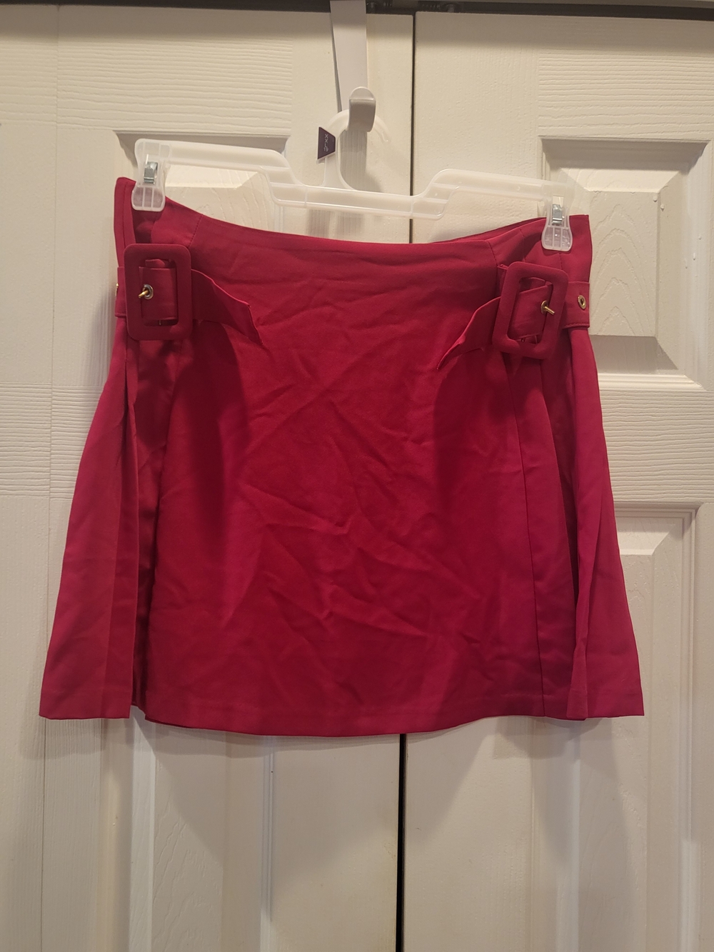 Zara pink pleated mini skirt Large 9878/092 New